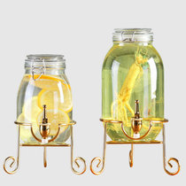 Slow Xingli lead-free sealed wine bottle ginseng wine medicinal wine self-bubble bottle onion bubble red wine bottle with faucet base