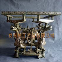 China Bronze Ware Insert Wrong Dragon Phoenix Scheme Owner Chairmans Leading Office Brand Tea Desk Opening Ceremony Courtesy Handicraft