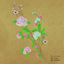 Embroidered hand embroidered Cheongsam peony computer embroidery version with plate making computer embroidery electronic version