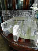 Fine polished high white material steam bubble solid glass brick 200 * 100 * 50mm suitable for upscale quality furnishing selected materials