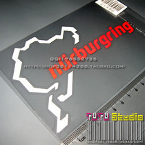 TUTU car sticker-Nürborgring track sticker fuel tank cover rear windshield decorative reflective sticker