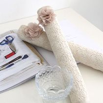 Zero price beige hollow pattern flower refrigerator gloves double door refrigerator gloves