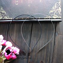 Silver Metal Hair Stirrup Black Ribbon Hair Hoop DIY Hair Stirrup Accessories Handmade Hair Accessories 0-5 cm Width