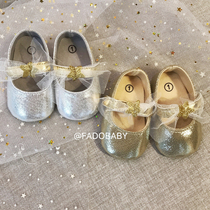 ins2021 spring and autumn 0-1 year-old female baby princess shoes bing star soft soled shoes year-old baby toddler shoes