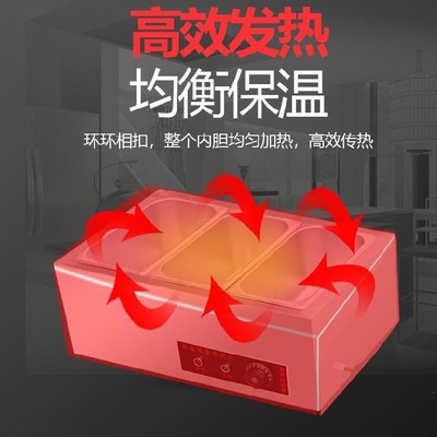 Fast food insulation table Commercial Heating table stainless steel rice table heating tube stewed vegetable plate energy saving electricity