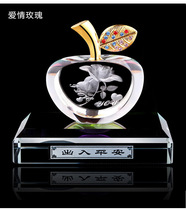 Apple car ornaments Car front car jewelry ornaments Personality car front car decoration Car interior car interior vehicle decoration