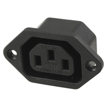AC 250V 10A IEC 320 C13 Panel Mount Plug Connector Socket Bl