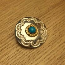 GOROS Goro Takahashi Gold Rope Turquoise 18k Round Flower Button Wallet backpack goros