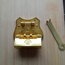 Padlock Wood Box Case Golden Buckle Zinc Alloy Upscale Happy Character Gift Box Catch Peach Heart Button Golden Happy Character Lock