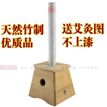 Bamboo moxibustion box single hole Warm moxibustion device with moxa stick box moxibustion box thick monocular moxibustion