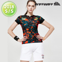 2018 Spring and Summer New Korean wiffwaff Vev Womens Badminton Clothing Sports Short Sleeve Set 24