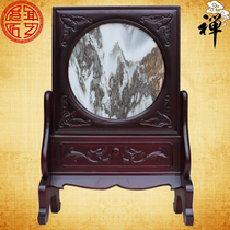 Natural marble painting pictographic painting Lao Tzu goes out of customs seat screen screen screen decoration boutique