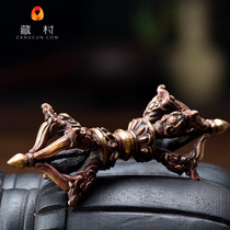 Tibetan Buddhism Miesong for furniture with Nepal handmade pure copper made of old tap King Kong 5 shares Kumgang pestle