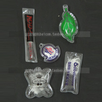 Inflatable down tag made PVC down ball TPU flush package custom cotton pack duck velvet leather label