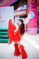 Animation protagonist costumes) cute gorgeous red costume flowers all over the world heavy snow Zhi cinnabar Tian Linger cosplay