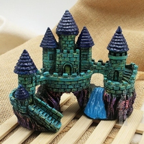 Fish Bowl View Fake Mountain Package Aquarium decoration set simulation European-style Castle Villa House hollow