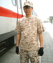  Outdoor army fans casual desert camouflage T-shirt Vest waistcoat mens short-sleeved summer crew neck cultural shirt Clearance