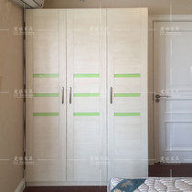 Simple modern hotel room bedroom three door double door open large wardrobe simple assembly wooden clothing cabinet wardrobe