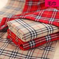 Gauze couples new classic cotton double-sided towel cotton face towel cotton plaid gift