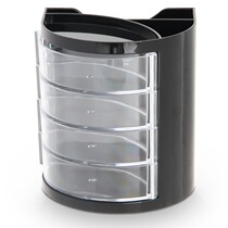 Full 25 Deli 9133 multi-function office pen holder Plastic material built-in note paper large capacity