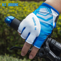 New Semi-Finger Riding Gloves Mountain Bike Gloves Thickened anti-slip breathable training Fitness outdoor sports gloves