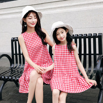 Special parent-child summer dress 2021 new Korean version thin fashion foreign style dress high-end mother-daughter summer