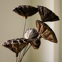 Without seed metal rod dry lotus large decorative flower simulation flower living room decorative flower landing simulation flower