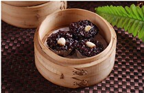 Black Glutinous Rice Cake Traditional Pastry Glutinous Rice Cake Artisanal Lotus Seed Black Rice Cake Quick Quick Refreshments Delicious Breakfast Food 12 Grain