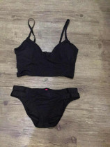 Vest-style bikini black swimsuit sexy tochest bikini woman