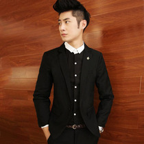 New spring hairstylist Minor Suit Jacket Blouse Mens Korean Version Coat Black Casual Little West Suit Tide Delivery