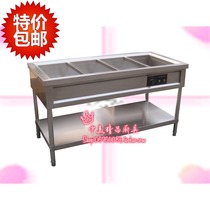 Stainless steel 3-10 hole rice car ten grid electric heat insulation rice table insulation soup pond insulation table fast food truck