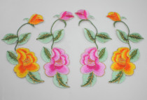 DIY material opera National embroidery cloth paste flower subsidy collar hot flower 3163# hot flower 3 5 yuan a pair