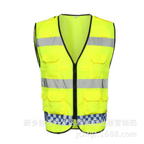Direct Sales Multi-Pocket Reflective Vest Road Administration Uniform Traffic Reflective Clothing Construction Safety Protective Clothing Reflective Waistcoat