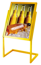 Hotel wine brand KTV bar padded titanium gold mirror steel Billboard L-shaped foot sign Welcome Card