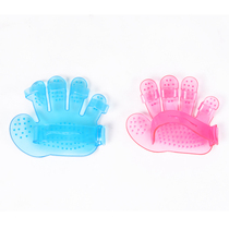  Cat and dog universal bath brush Palm-shaped pet brush Five-finger brush Hair brush Plastic pet brush