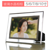 Glass synthetic crystal transparent photo frame Creative home family photo photo frame 5 6 7 8 10 inches