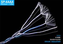 Arbao Yabao SP-4AAA Teflon pure copper silver plated 4-core braided horn wire signal line signal line
