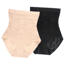 Summer ladies breathable belly panties high waist lifting hip pants tight postpartum waist lace seamless ultra-thin model