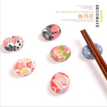 New Japanese style chopsticks rack Ukiyo-e chopsticks Chopsticks pillow ceramic crafts home restaurant selection