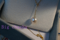 Million Volt small bulb real gold pure 18K with akoya seawater pearl