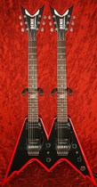 Customized Deans Custom Run-v2 double-headed electric guitar