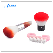 Fingernail cleaning tool nail dust brush set soft hair cute large makeup brush phototherapy cleaning set