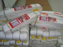 White flat hoisting belt lifting sling belt acid and alkali resistant lifting belt polypropylene sling double buckle 3T
