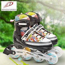 Roller skates Childrens adult inline wheel set Skates Adjustable size skates Roller skates multi-purpose double row multiple models