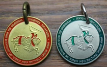 Handmade custom foreign coin pendant key pendant 40mm handmade leather goods cattle polo commemorative coin