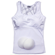Quick-drying elastic sling women with chest pad no rims bra-free cup one-piece underwear sports yoga vest base