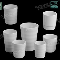 Garbo pure white melamine water cup hotel imitation porcelain tea cup restaurant cup small wine glass juice cup soybean milk cup anti-fall