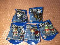 Japanese version of Suntry limited Q version of mobile warrior up to building block people pendant ornaments 5 pieces of spot