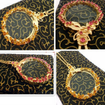 Fashion jewelry accessories magnifying glass necklace reading luxury ladies long pendant kuo da jing 10 times