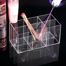 Plaid shop 6 grid Crystal creative transparent acrylic remote control sorting box storage box cosmetic box jewelry box